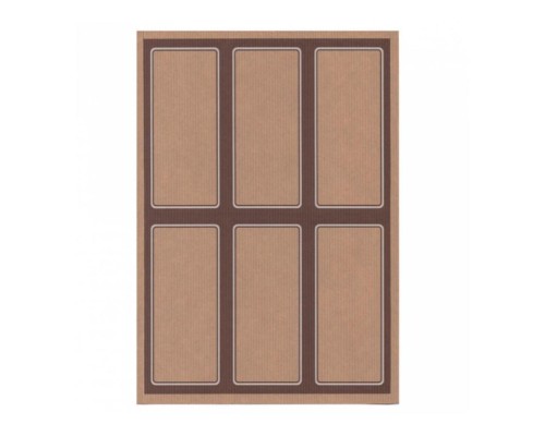 Этикетка бумажная самоклеящаяся крафт, 6,2*13,5 см, 100 листов, 6 наклеек/лист Garcia De Pou