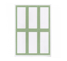 Этикетка бумажная самоклеящаяся белая, 6,2*13,5 см, 100 листов, 6 наклеек/лист Garcia De Pou