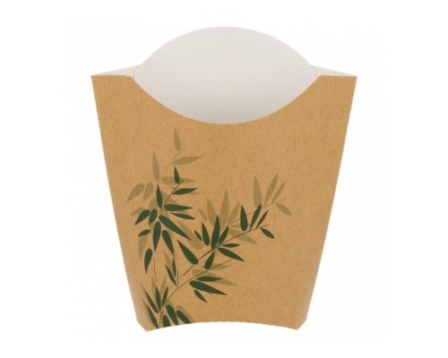 Контейнер картонный Feel Green вертикальный для картофеля фри, 165 гр, 13,5*8,5*16 см, 2