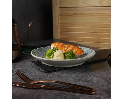 Тарелка d 22,4 см h3,5 см глазурь Glossy Stone Untouched Taiga P.L. Proff Cuisine [1]