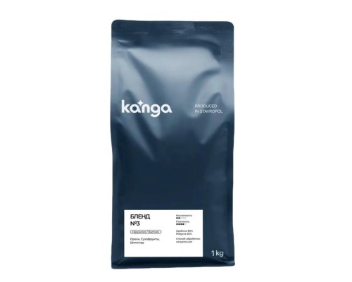 Кофе в зернах "Бленд №3" эспрессо 1кг (А80%/Р20%) Kanga