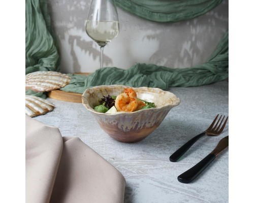 Салатник 450 мл d 15,5 см h8 см Pearl Coral Flower Frutti di Mare P.L. [4]