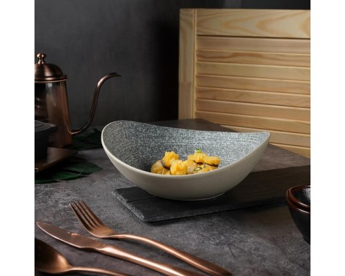 Салатник 900 мл 24,3*21,4 см h8 см глазурь Wave Up Glossy Stone Untouched Taiga P.L. [1]