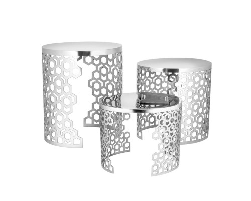 Подставка фуршетная стойка d 21,7 см h25,5 см круглая Honeycombs нерж. P.L. Hotelware