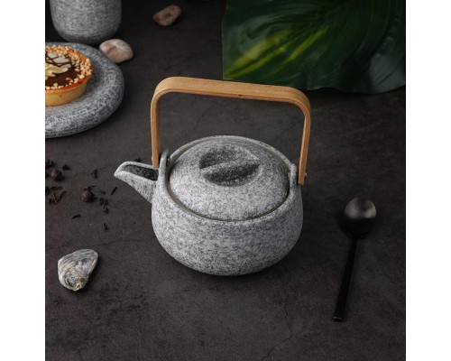 Чайник 360 мл d 12,9 см h8 см дерев. ручка Stone Untouched Taiga P.L. Proff Cuisine [1]