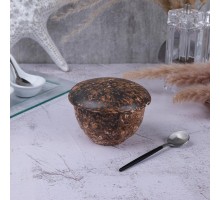 Емкость для подачи 260 мл с крышкой d 9,5/4,5 см h8,5 см Dark Brown Mushroom Frutti di Mare P.L. [1]
