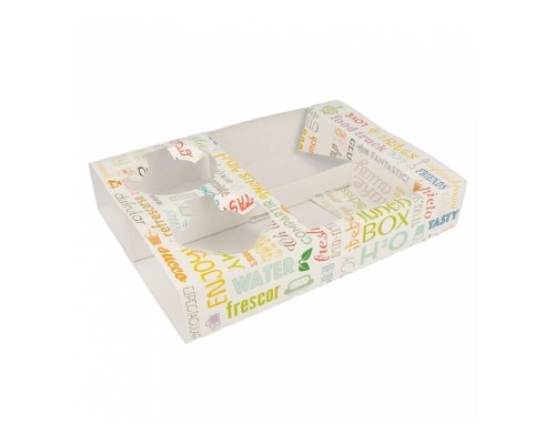 Поднос для фаст-фуда Parole, отделения на 2 стакана + 2 блюда, 26*19*5 см, 50 шт/уп, Gar