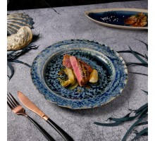 Тарелка d 28,5 см h3,5 см Frosty Velvet Northern Blue Frutti di Mare P.L. [1]