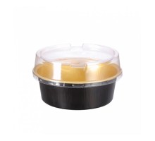 Форма для выпекания 150 мл, 9,3 см, 100 шт, алюминий, черный/золотой, без крышки, Garcia