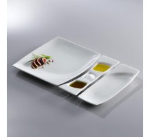 Тарелка RAK Porcelain Mazza прямоугольная, 3 секции, 26*7,5 см