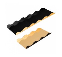 Подложка кондитерская двусторонняя 30*10*2 см, золотая/черная, картон, 50 шт