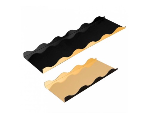 Подложка кондитерская двусторонняя 30*10*2 см, золотая/черная, картон, 50 шт