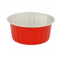 Форма алюминиевая для выпекания 125 мл, красная, 100 шт