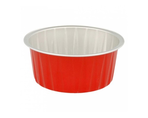Форма алюминиевая для выпекания 125 мл, красная, 100 шт