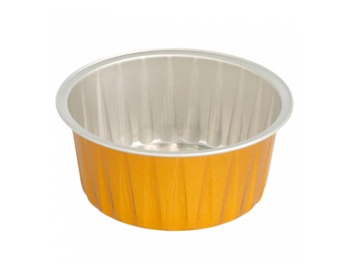 Форма алюминиевая для выпекания 125 мл,8,5*3,5 см,  золотая, 100 шт