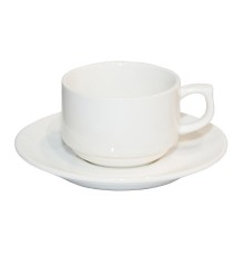 Чайная пара 180 мл белая d 8,2 см h5,5 см Barista (Бариста) Stackable P.L. Proff Cuisine [4]