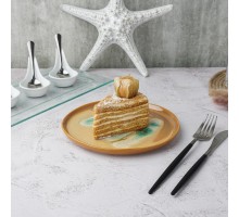 Тарелка d 18,5 см h1,5 см Light Brown Spots Sea Wave Frutti di Mare P.L. [1]