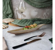 Блюдо овальное 44*5 см h4 см 200 мл Pearl Fish Sea Stone Frutti di Mare P.L. [4]