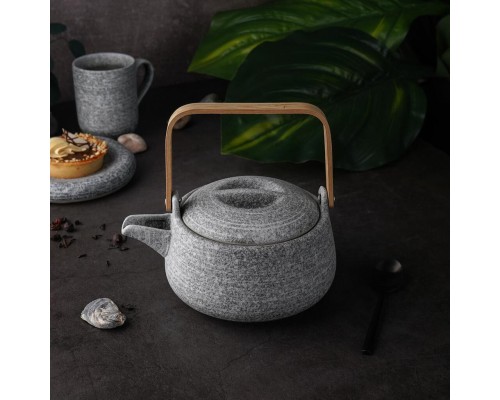 Чайник 690 мл d 15,6 см h10,3 см дерев. ручка Stone Untouched Taiga P.L. Proff Cuisine [1]