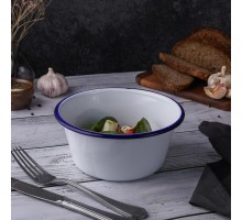 Салатник 1250 мл d 17,5 см h8 см Blue Rim эмалированая сталь SUNNEX [1]