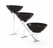 Подставка фуршетная стойка 65*12*33 см нерж. + 3 салатника меламин P.L.Hotelware