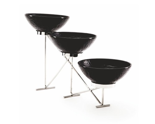 Подставка фуршетная стойка 65*12*33 см нерж. + 3 салатника меламин P.L.Hotelware