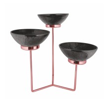 Подставка фуршетная стойка 52*52*49 см Copper металл + 3 салатника меламин P.L.Hotelware