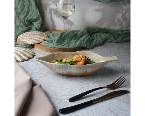 Блюдо овальное 28,5*10,5 см h6,5 см 350 мл Pearl Leaf Frutti di Mare P.L. [4]