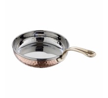 Сковорода для подачи 15,5/12,8 см h4,2 см 600 мл круглая Antique Dents нерж. ручка золото P.L.