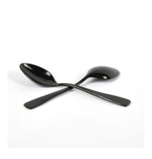 Ложка фуршетная пластик, черная, 9,6 см, 50 шт/уп, P.L. Proff Cuisine