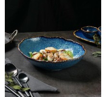 Салатник 1150 мл 26*20,5 см h7,1 см овальный Aqua Blue P.L. Proff Cuisine [6]