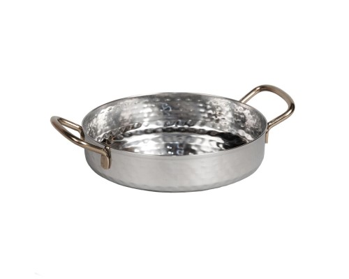 Сковорода для подачи 18 см h3,5 см 800 мл круглая Dents нерж. 2 ручки Antique P.L. Proff Cuisine