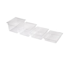 Гастроемкость 1/2 h65 мм полипропилен 325*265*65 мм прозрачная 3,9 л P.L.