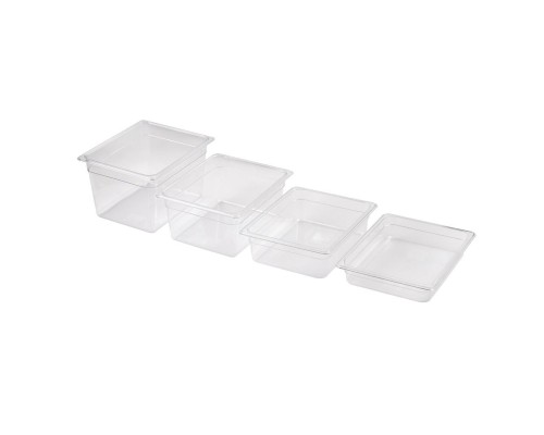 Гастроемкость 1/2 h65 мм полипропилен 325*265*65 мм прозрачная 3,9 л P.L.