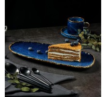 Блюдо овальное 34,6*14,8 см h2,8 см Aqua Blue P.L. Proff Cuisine [1]