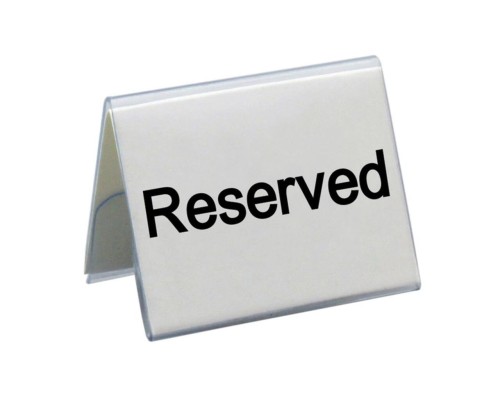 Табличка "Reserved" 5*4 см, пластик, P.L. Proff Cuisine