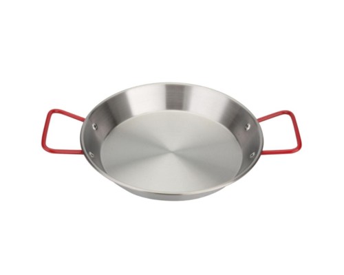 Сковорода для подачи 20,3 см h3 см 765 мл круглая "Паэлья" нерж. 2 красные ручки P.L. Proff Cuisine