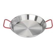 Сковорода для подачи 25 см h3,2 см 1200 мл круглая "Паэлья" нерж. 2 красные ручки P.L. Proff Cuisine