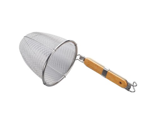 Сито 13,8 см стрейнер дуршлаг для лапши h14 см l 35,5 см нерж. с дерев. ручкой P.L. Proff Cuisine