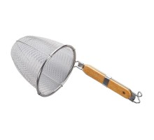 Сито 14,7 см стрейнер дуршлаг для лапши h14,5 см l 36,5 см  нерж. с дерев. ручкой P.L. Proff Cuisine