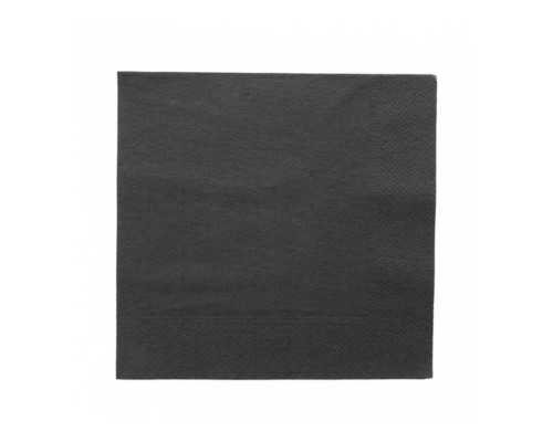 Салфетка бумажная двухслойная черная, 40*40 см, 100 шт, Garcia de PouИспания