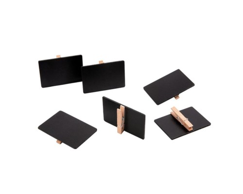 Табличка грифельная 6*9 см черная с прищепкой набор 6 шт Garcia de Pou