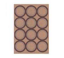 Этикетка бумажная самоклеящаяся крафт, d 6,4 см, 100 листов, 12 наклеек/лист Garcia De Pou