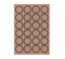 Этикетка бумажная самоклеящаяся крафт, d 4,2 см, 100 листов, 24 наклейки/лист Garcia De Pou