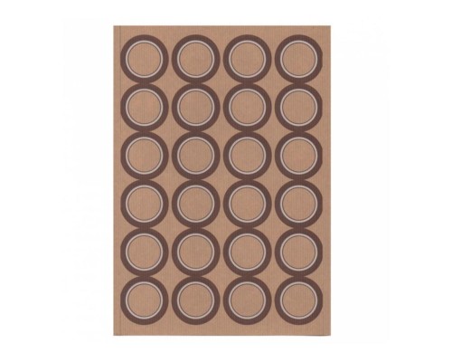 Этикетка бумажная самоклеящаяся крафт, d 4,2 см, 100 листов, 24 наклейки/лист Garcia De Pou