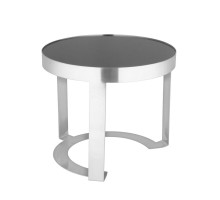 Подставка фуршетная стойка d 26 см h23 см круглая нерж. + блюдо черное акрил P.L. Hotelware