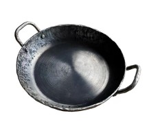 Сковорода для подачи 24 см h4,6 см круглая 2 ручки "Vintage Blued" углерод. сталь ИНДУКЦИЯ P.L.