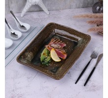 Блюдо прямоугольное 31*21,5 см h4,8 см 600 мл Dark Brown Frutti di Mare P.L. [1]