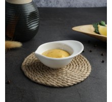Соусник 25 мл 8,3*6,2 см h3,5 см Mini Mix с ручкой белый фарфор P.L. Proff Cuisine [6]