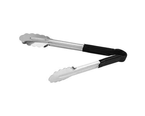 Щипцы универсальные 30 см нерж. черные с силикон. вставками P.L. Proff Cuisine